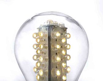 未來光源：燈泡中的發(fā)光二極管（LED），它們是通電後能發(fā)光的半導(dǎo)體。新型塑料將在未來照明發(fā)揮重要作用